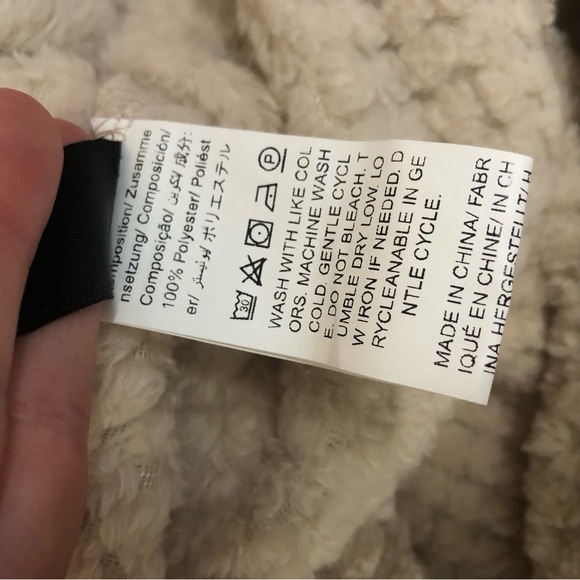 SHEIN Half Zip Up Drop Shoulder Fleece Sweatshirt, Apricot, Medium - Picture 8 of 9